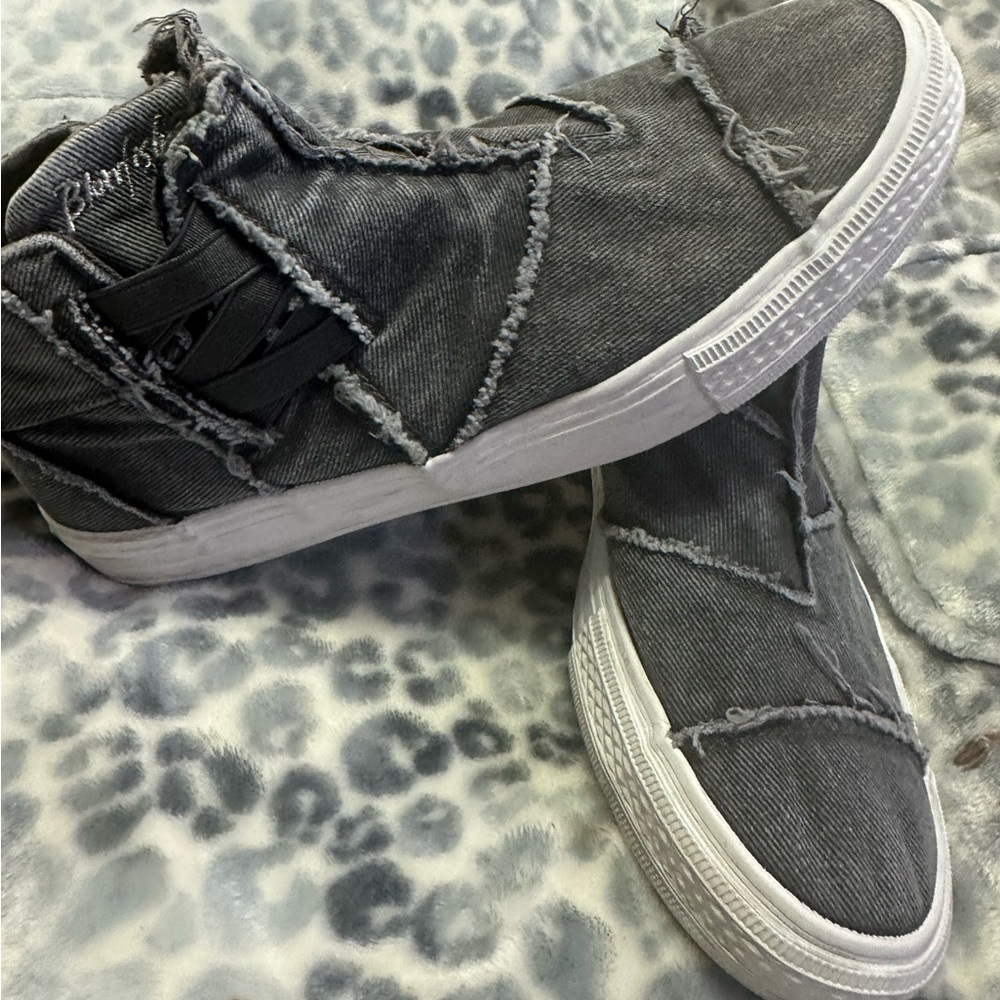 Blowfish Distressed Gray High-Top Sneakers